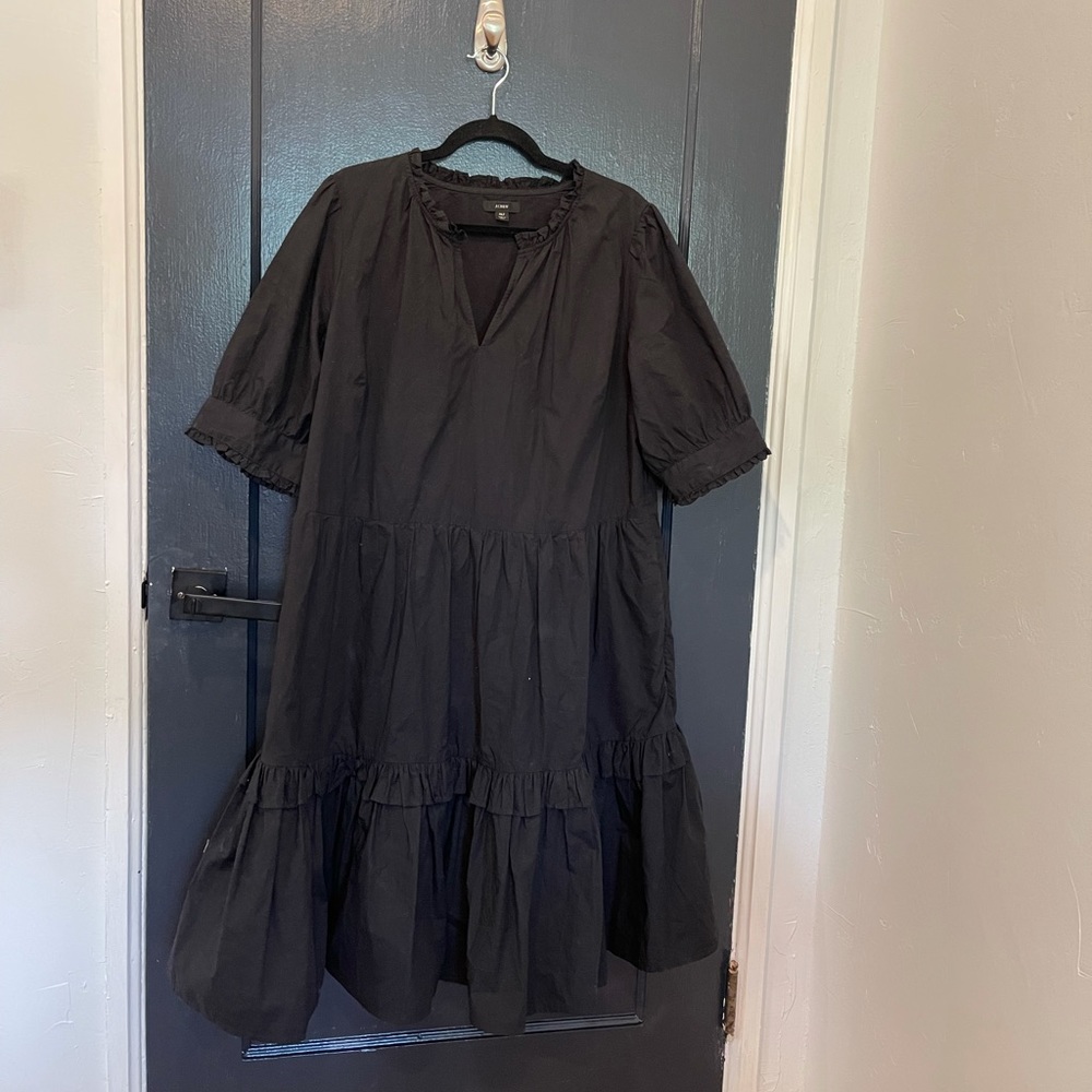 J.Crew Black Cotton Babydoll Dress